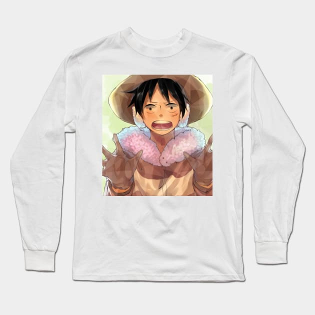 one piece Luffy Long Sleeve T-Shirt by nonagobich